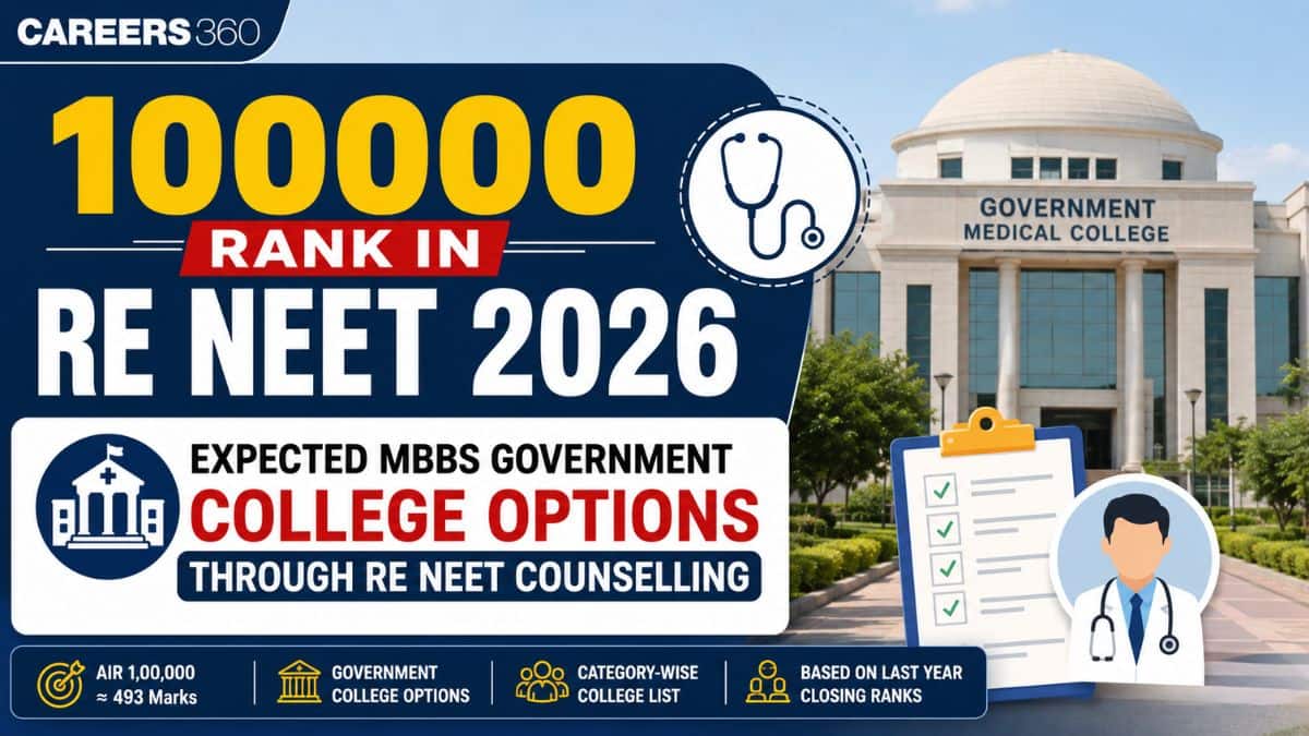100000 Rank in Re NEET 2026: Expected MBBS Government College Options Through NEET Counselling